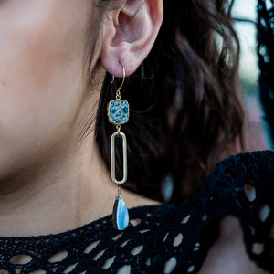 Asymmetrical Agate Earrings