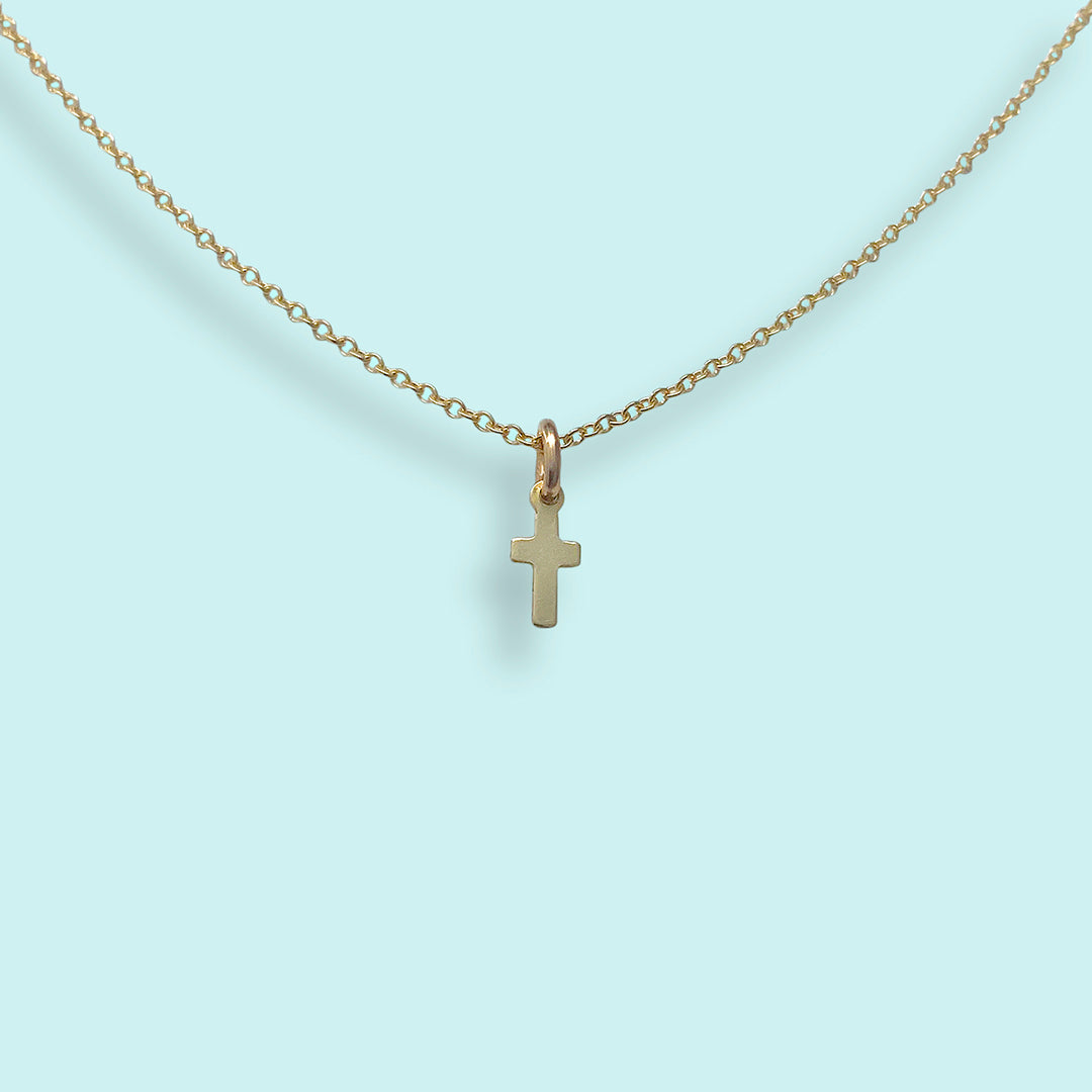 Short cross necklace discount