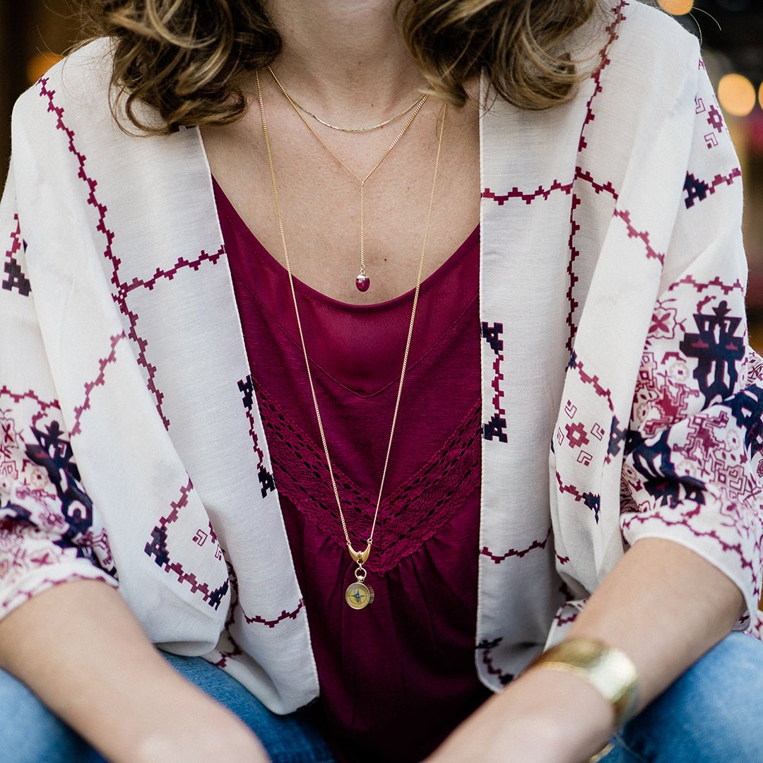 Deco Direction Compass Necklace - Ornamental Things