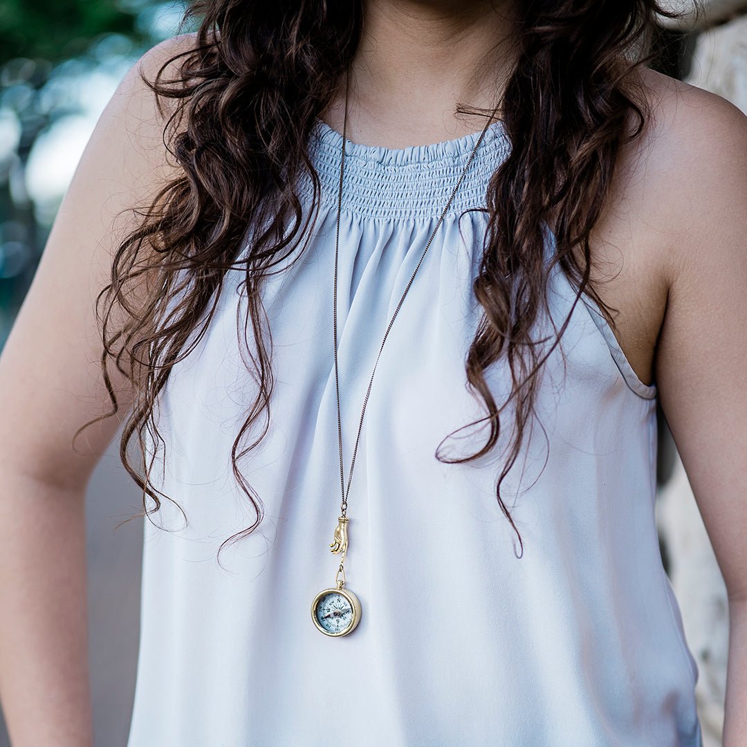 Guiding Hand Compass Necklace - Ornamental Things