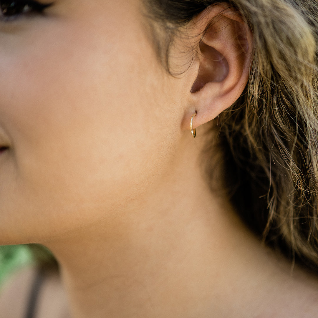 Small gold filled hoop cheap earrings