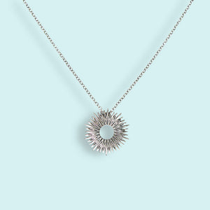 Sterling Small Radiant Sun Necklace