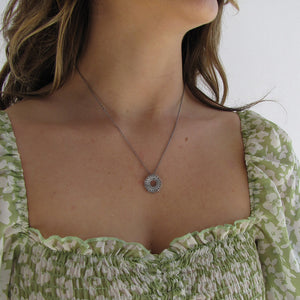 Sterling Small Radiant Sun Necklace