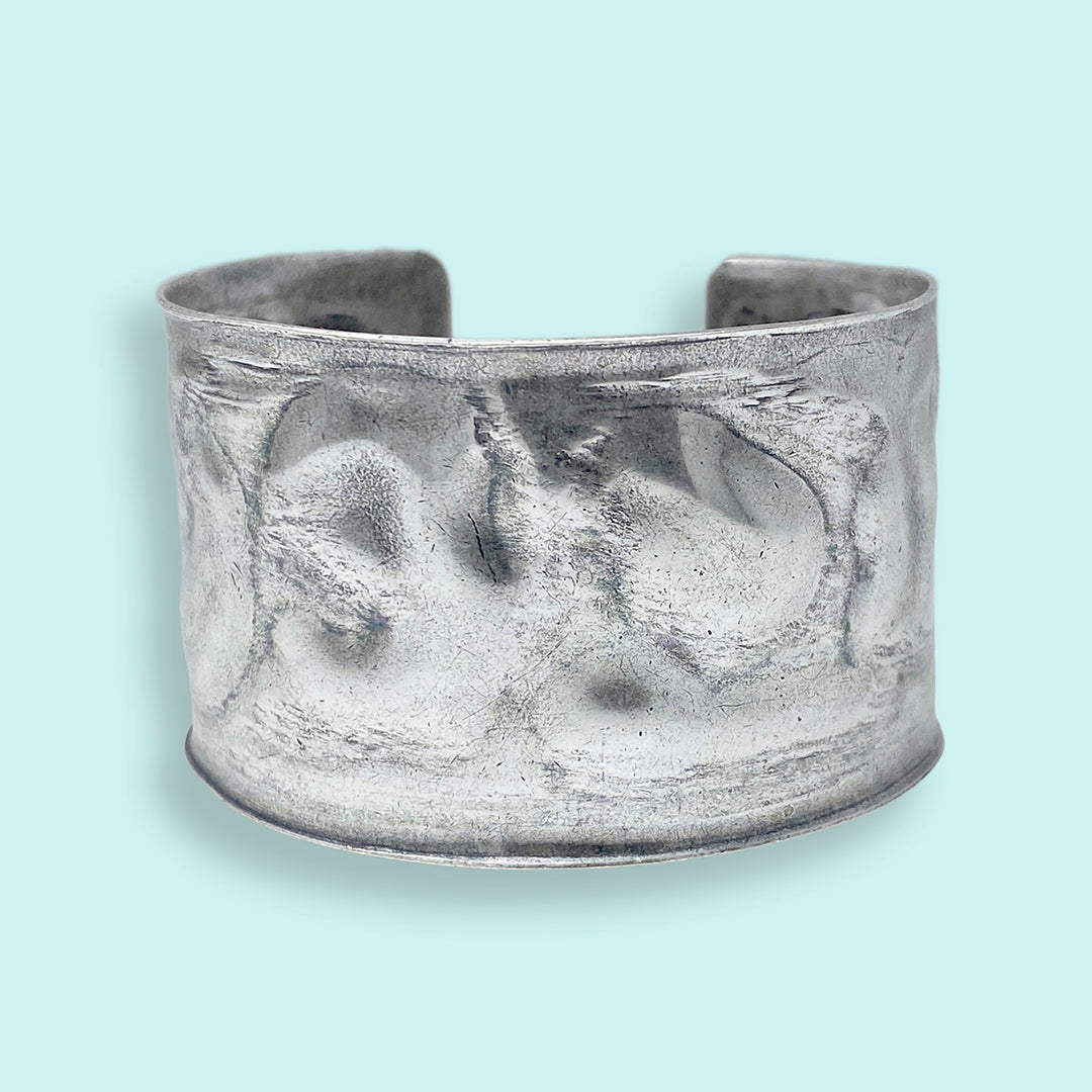 Silver Wrinkled Cuff Bracelet