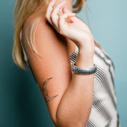 Silver Hieroglyph Cuff Bracelet
