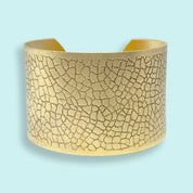 Gold Pebbled Cuff Bracelet