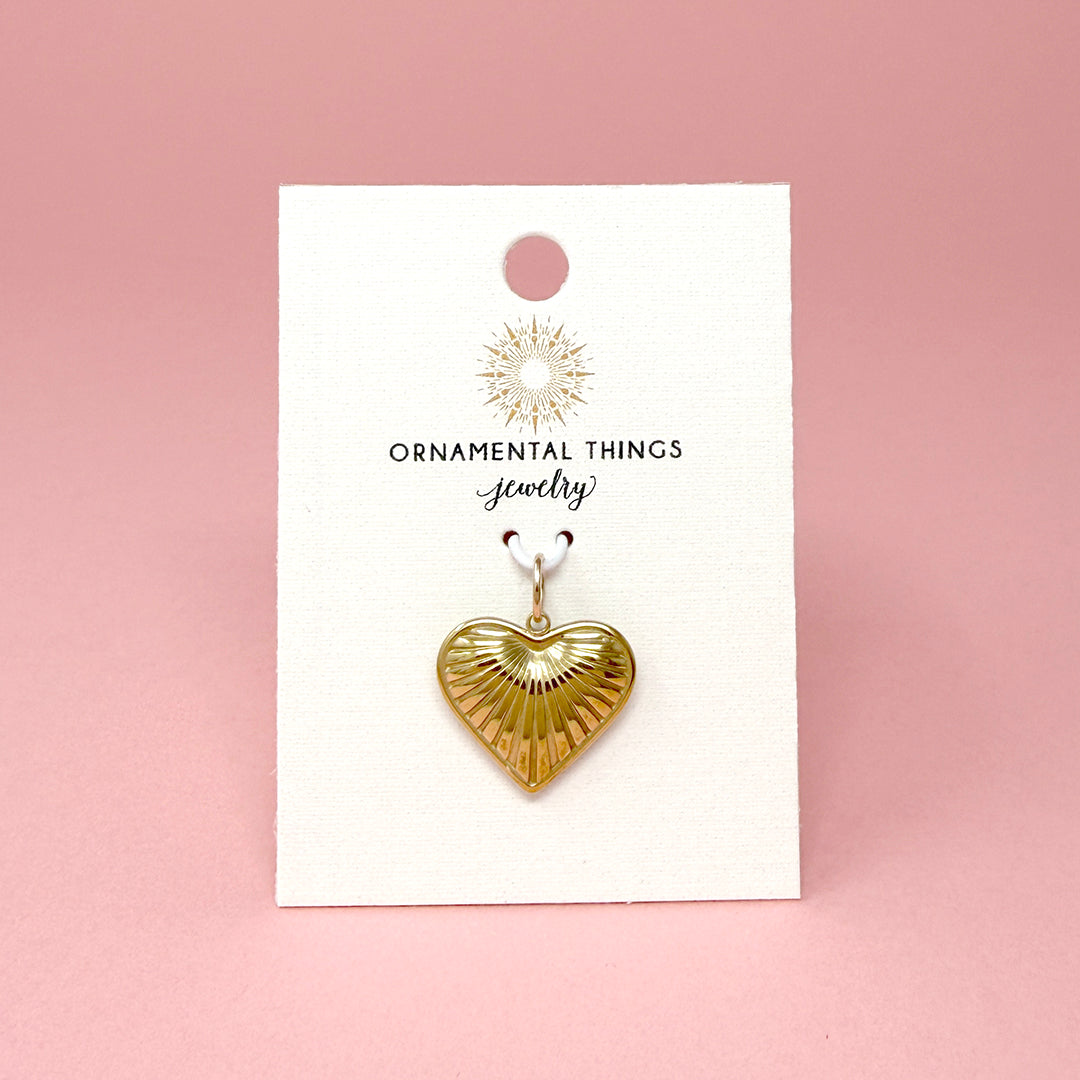Radiating Love Heart Charm