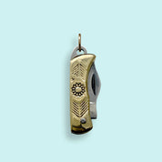 Gold Wildflower Knife Charm
