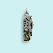 Silver Wildflower Knife Charm