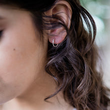 Load image into Gallery viewer, Tiny Sterling Hoop Earrings