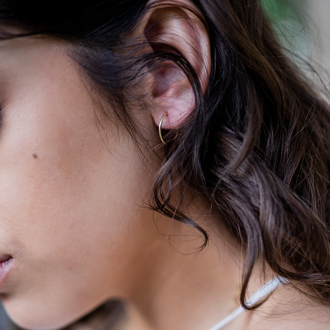 Large Gold Filled Endless Hoop Earrings