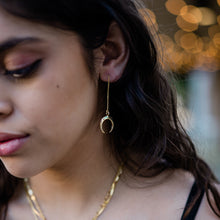 Load image into Gallery viewer, Crescent Moon Threader Earrings