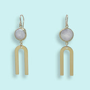 Pearl and Arc Earrings