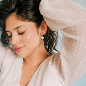 Pearl and Arc Earrings