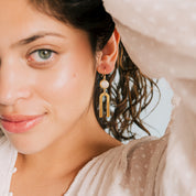 Pearl and Arc Earrings