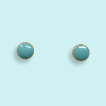 Load image into Gallery viewer, Aqua Dot Stud Earrings