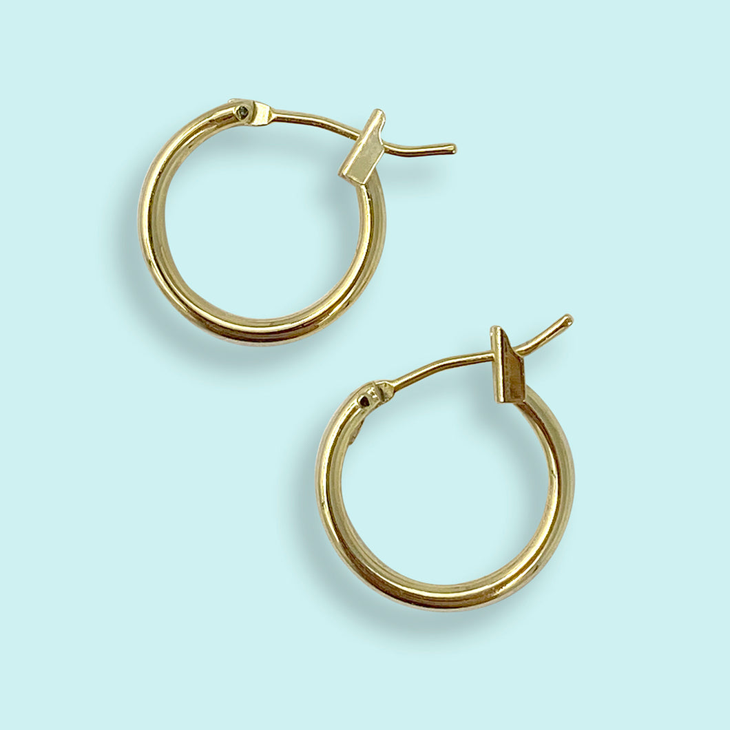 Small Gold Catch Hoops