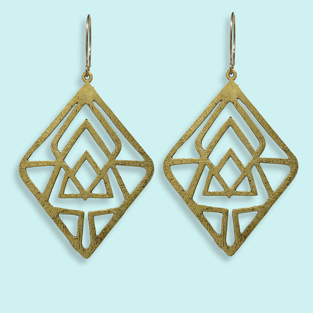 Geometric Rhombus Earrings