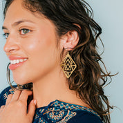 Geometric Rhombus Earrings