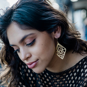 Geometric Rhombus Earrings