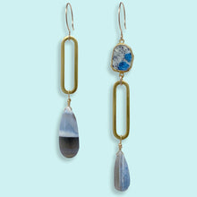 Load image into Gallery viewer, Asymmetrical Agate Earrings