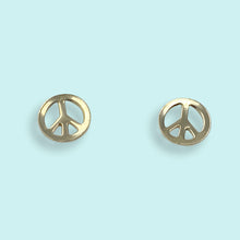Load image into Gallery viewer, Tiny Peace Stud Earrings