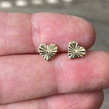 Load image into Gallery viewer, Tiny Heart Starburst Stud Earrings