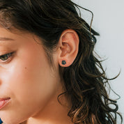 Silver Rose Stud Earrings