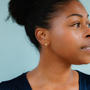 Gold Round Hoop Earrings