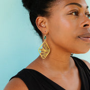 Labradorite, Pheasant and Fauna Earrings