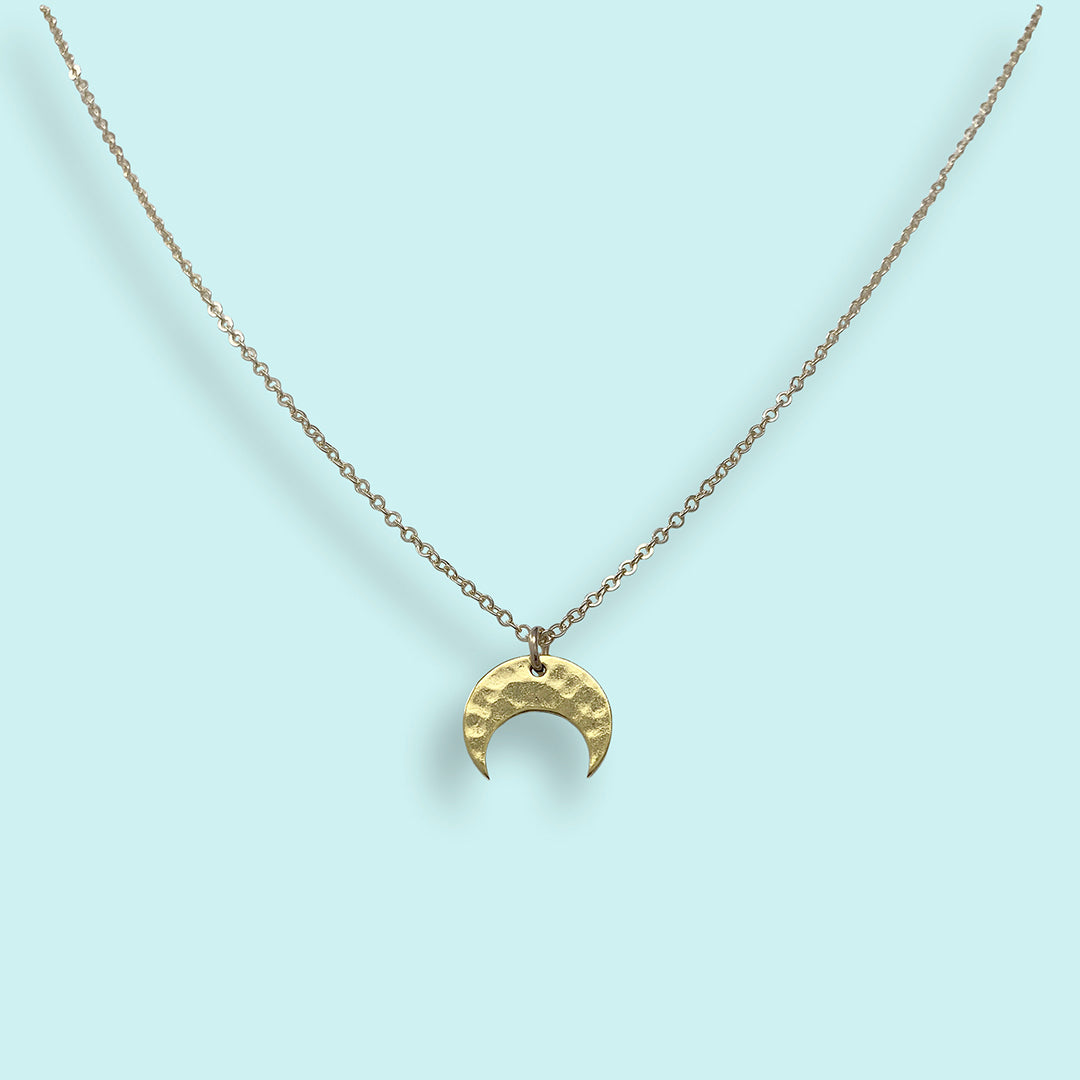 Hammered Moon Necklace
