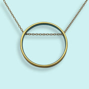 Small Blue Circle Necklace