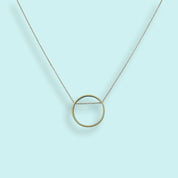 Small Blue Circle Necklace