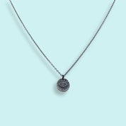 Sterling Evil Eye Medallion Necklace