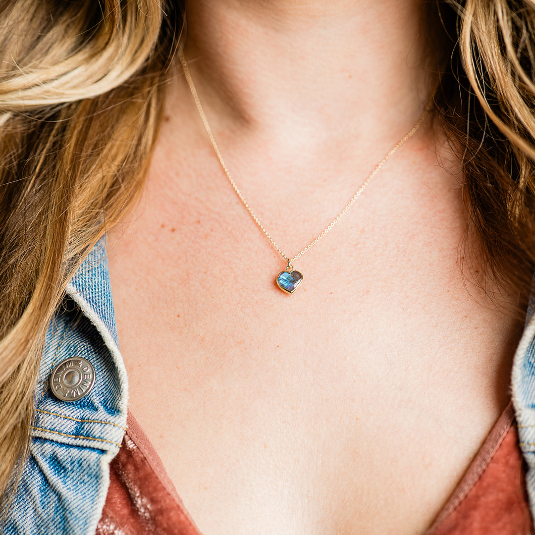 Labradorite Heart of Stone Necklace