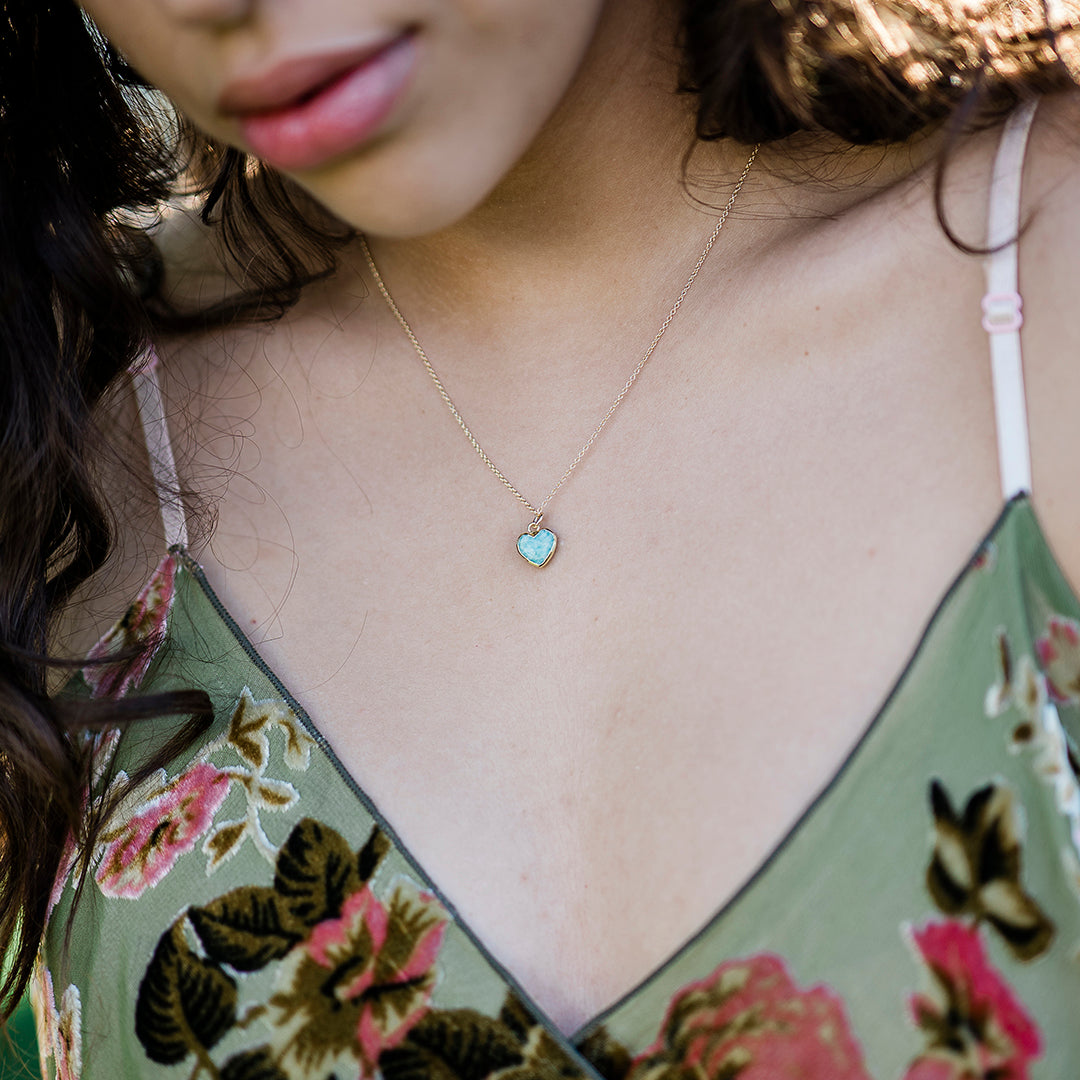 Amazonite Heart of Stone Necklace