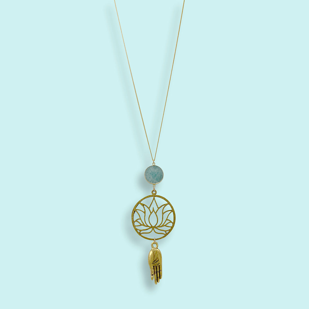 Lotus Om Necklace