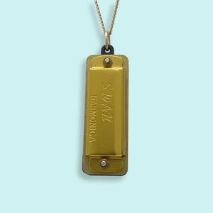 Golden Harmonica Necklace