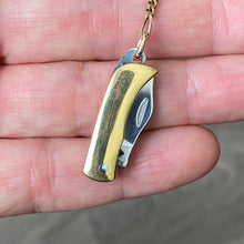 Load image into Gallery viewer, Long Y-drop Gold Knife Necklace