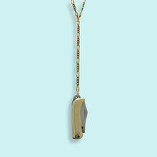 Load image into Gallery viewer, Long Y-drop Gold Knife Necklace