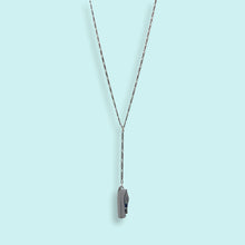 Load image into Gallery viewer, Long Y-drop Silver Knife Necklace