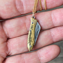 Load image into Gallery viewer, Small Gold Fish Necklace