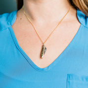 Small Gold Fish Knife Necklace