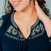 Small Gold Fish Knife Necklace