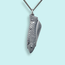 Load image into Gallery viewer, Small Silver Fish Necklace