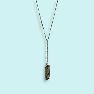 Long Y-drop Bird Knife Necklace