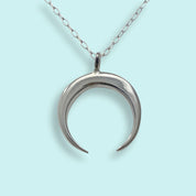 Sterling Silver Crescent Moon Necklace