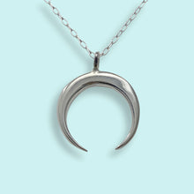 Load image into Gallery viewer, Sterling Silver Crescent Moon Necklace