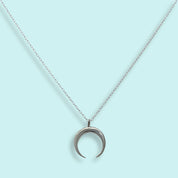 Sterling Silver Crescent Moon Necklace