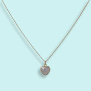Heart of Stone Pink Rose Quartz Necklace